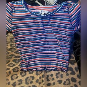Love Token Multicolor Striped Crop Top